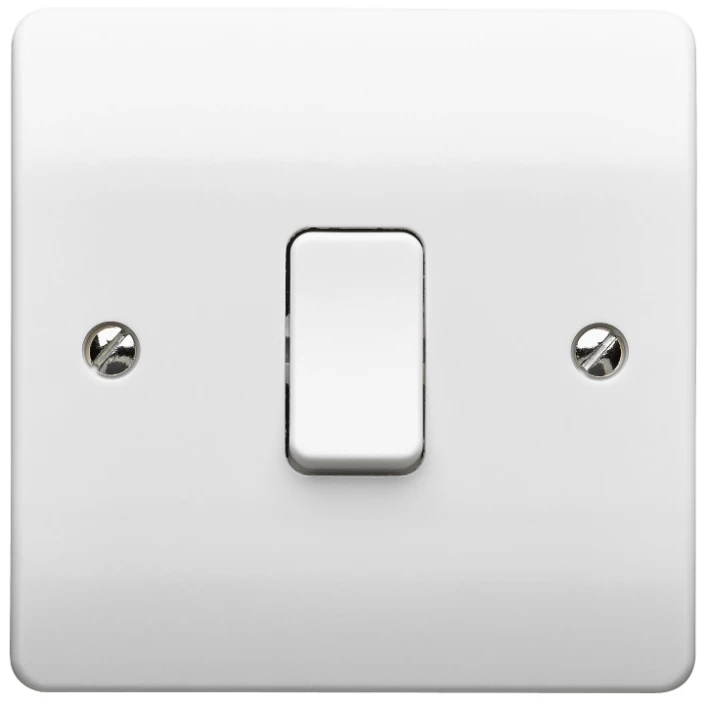 MK Logic Plus K4871WHI Switch 1 Gang 2 Way 10A White