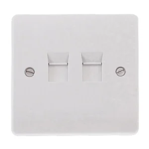 Outlet Double Cat5e White