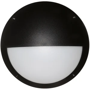 Eterna SHEYEBK Eyelid 12W LED Round Amenity Bulkhead Black