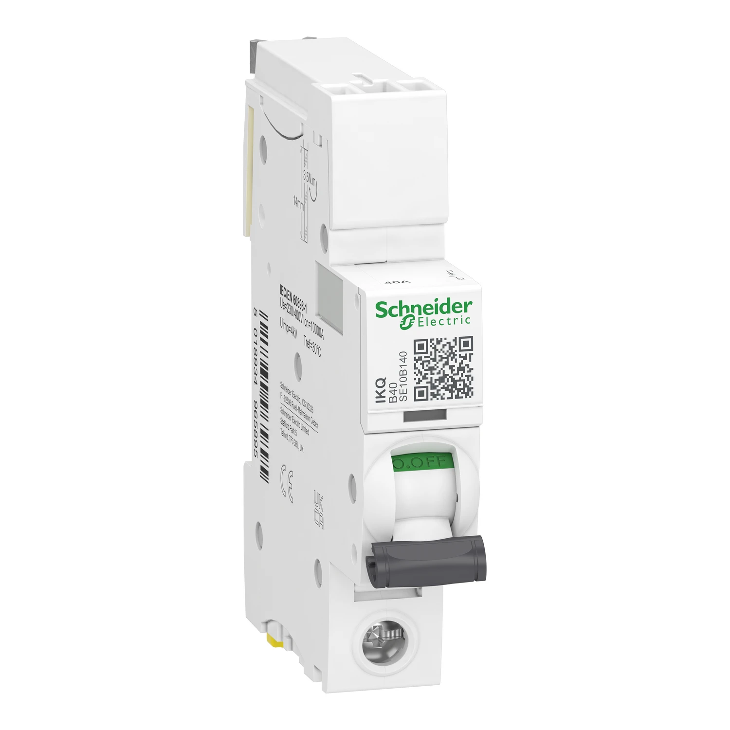 MCB iKQ Single Pole Type B 40A 10kA - Image 2