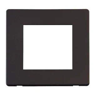 Front Plate 1 Gang 2 Media Module Black