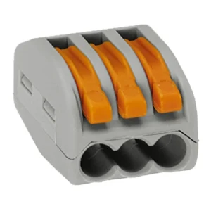 Wago Connector 3 Conductor Levers 32A 400V 4Kv 4mm Grey
