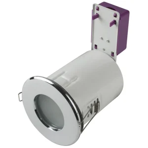 Downlight Starling Shower Fire Rated 50W 91mm White Steel Main