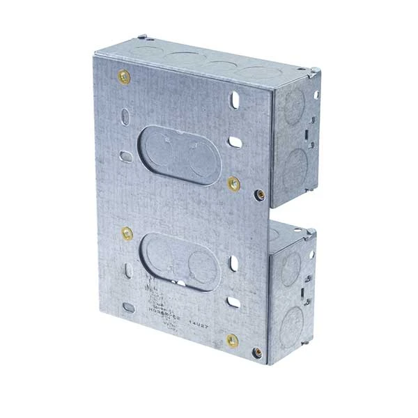 Steel Knockout Box 2 x 2 Gang 47mm Combination Plate - Image 2
