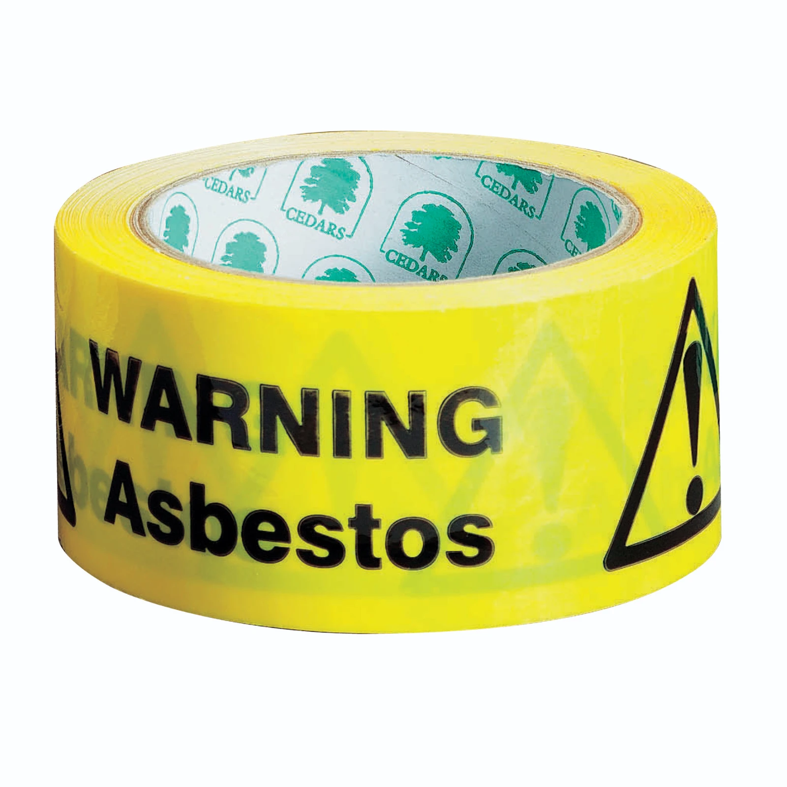 50mm x 33m Hazard Tape Warning Asbestos - Image 2