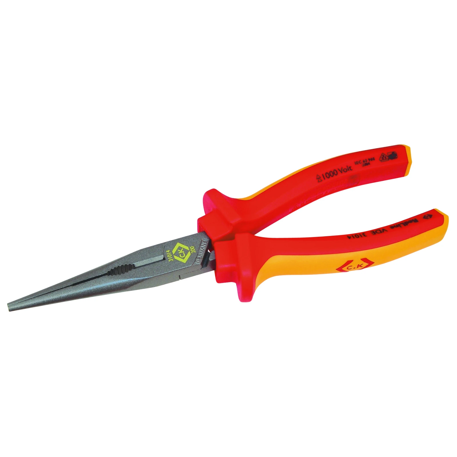 CK Tools 431014 Redline VDE 8" Snipe Nose Pliers (200mm) - Image 4