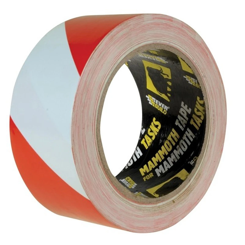 Red/White S/A Hazard/Floor Tape 50mm x 33m - Image 2