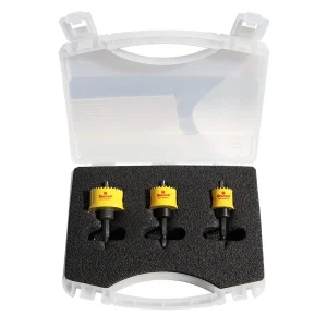 Bi-Metal Electrician Cordless Smooth Cut Hole Saw Kit 3-Piece