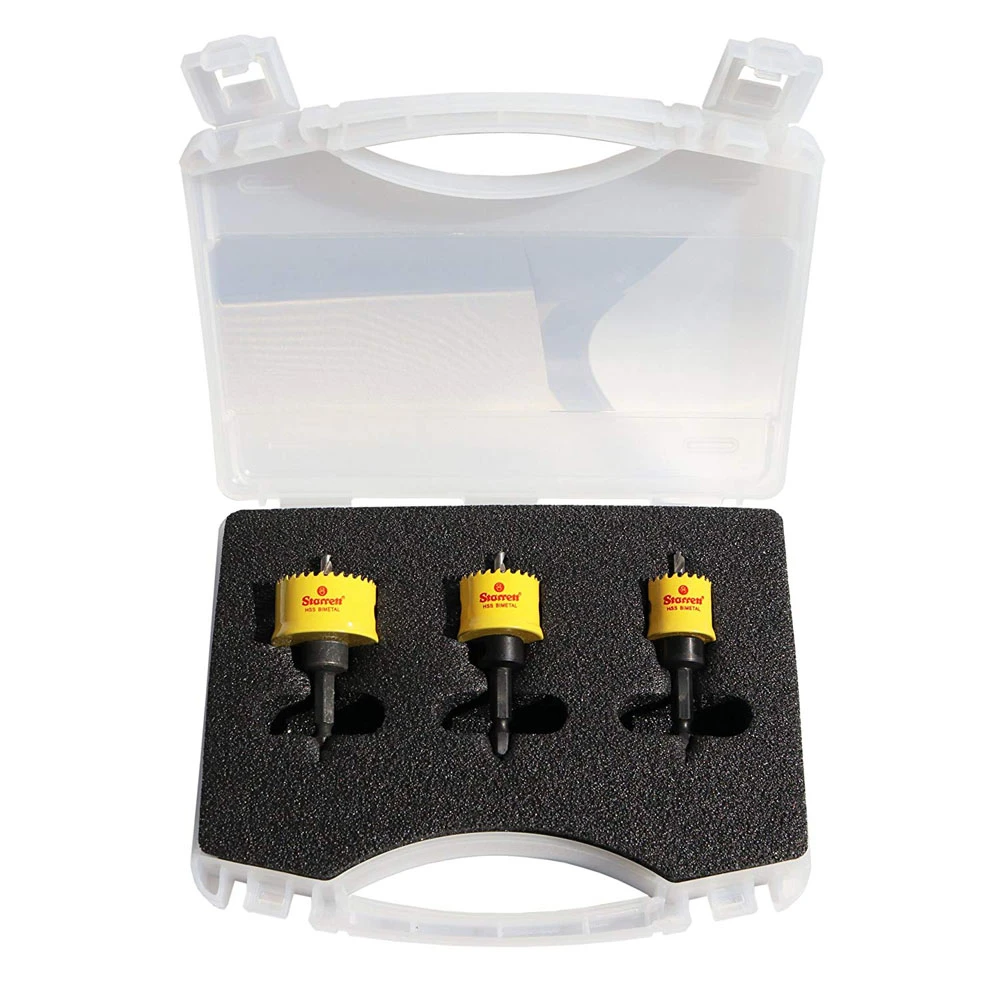 Bi-Metal Electrician Cordless Smooth Cut Hole Saw Kit 3-Piece