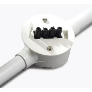 4 Pole Female Ceiling Rose with Red Male Connector Plug