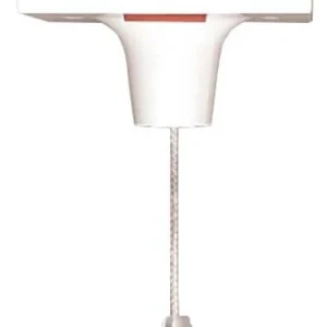 Ceiling Switch 1 Way Double Pole Neon Flush 50A White 1.5m Cord