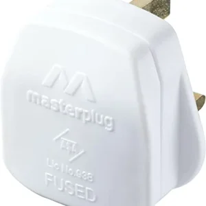 White 13A Plug Fitted with a 13A Fuse