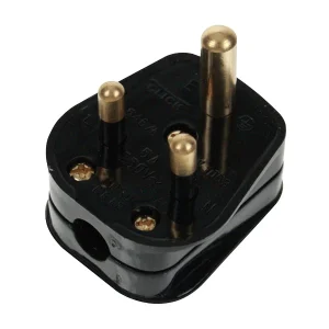 Plug 3 Pin Round 5A Black