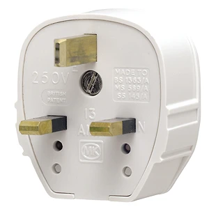 Plug Toughplug Fused 13A White Marked Hospital Property
