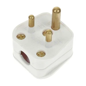 Plug 3 Pin Round 2A White