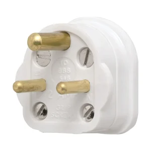 Plug Round Pin 2A White
