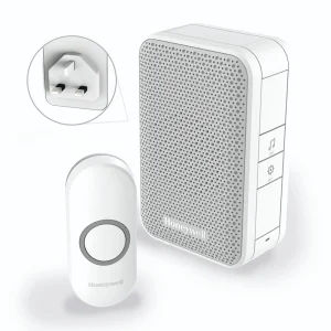 Honeywell DC311NBS Wirefree Plug-in Chime Kit Series-3 80dB 4-Tune 150m White