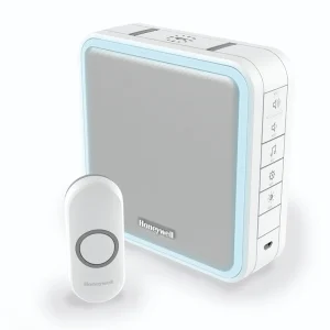 Door Chime Kit Wirefree 200m 90Db White 8 Tunes Sleep Mode