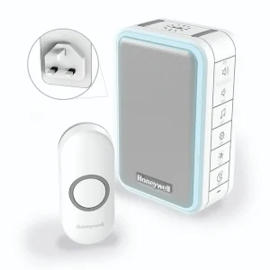 Door Chime Kit Wirefree Plug-In 150M 84Db White 6 Tunes Halo L