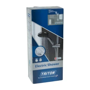 Triton SP8001ZFF 10.5kW Fast-Fit Power ON Indicator Electric Shower White/Chrome White