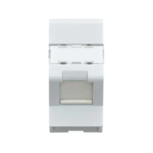 Socket 1 Module Cat 6 RJ45 Angled 25X50mm White