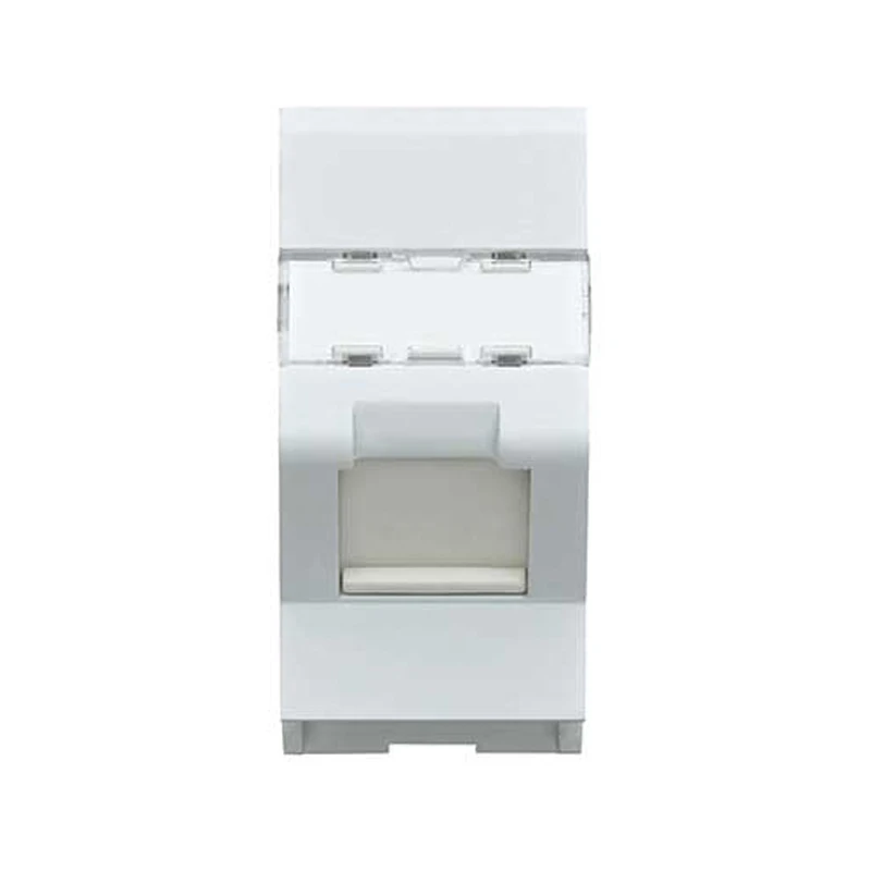 Socket 1 Module Cat 6 RJ45 Angled 25X50mm White