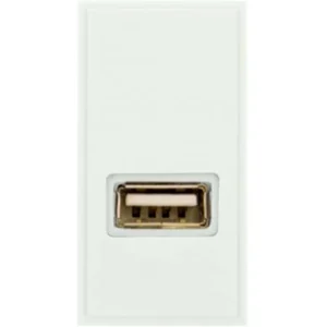 Polar White USB Throughput Module With Fly-Lead