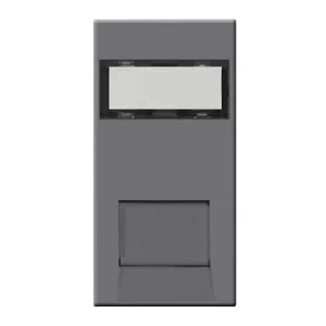 Euro Module Data Socket RJ45 CAT6 Grey