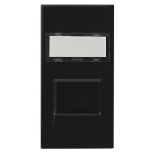 Euro Module RJ45/Cat6(IDC) Data Socket Outlet 1-Gang Black