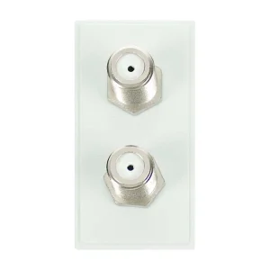 Socket Satellite Twin Female White