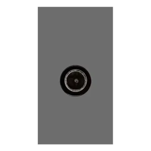 Euro Module Male IEC Socket Outlet Screened 1-Gang Grey