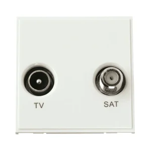 Socket Tv Sat Diplexed Polar White