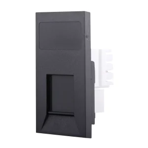 Socket RJ45 Cat5E 50X25mm Black Insert
