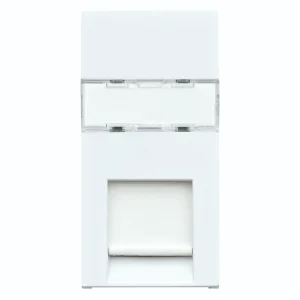 Socket 1 Module Cat 5e RJ45 Angled 25 x 50mm White