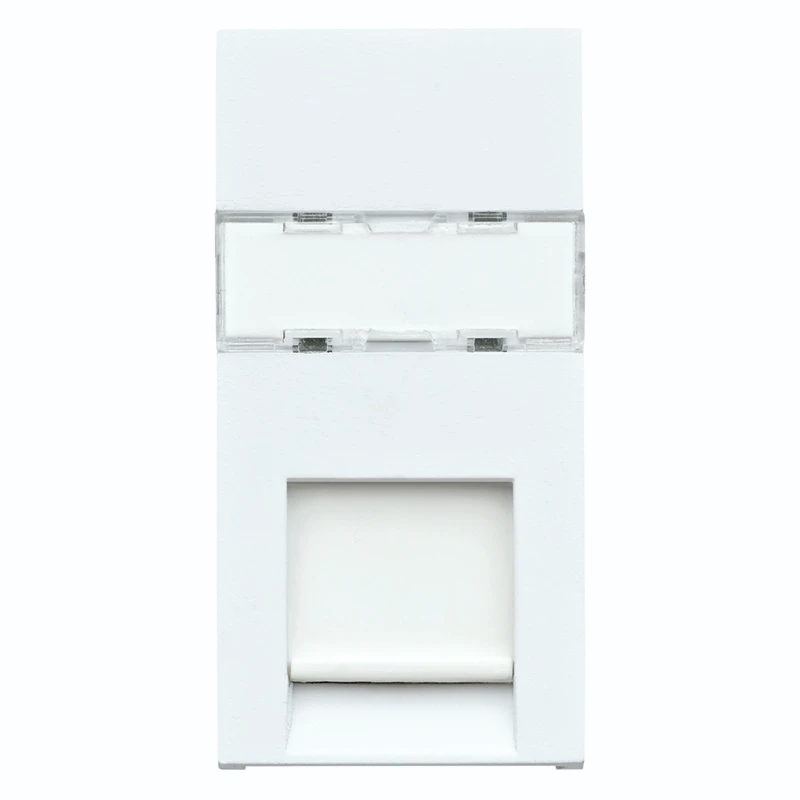 Socket 1 Module Cat 5e RJ45 Angled 25 x 50mm White