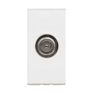 Coaxial Socket F Type Satellite Single White
