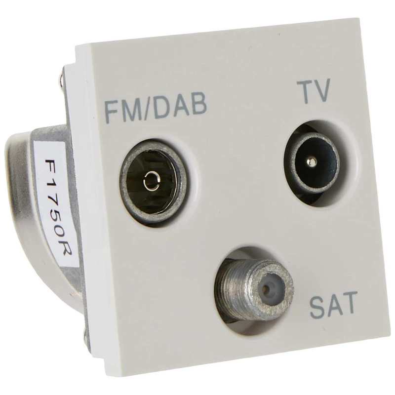 Socket 2 Module Tv/Fm/Dab/Sat Triplexer White - Image 2