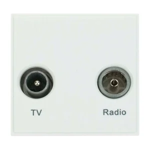 Socket Tv Fm Diplexed Polar White