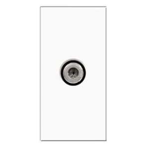 Euro Module Female Satellite Socket Outlet Non-Screened 1-Gang White
