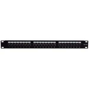 Gigamedia INITIO 24P Patch Panel C5E UTP IDC 90 Type 1U Black