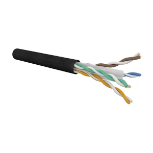 Gigamedia Cable CAT5e 4P UUTP AWG24 PE Black External Grade