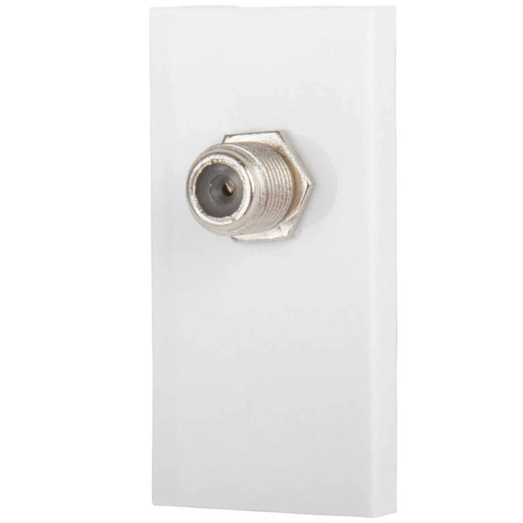 Module 1 Gang F Type Satellite Euro White