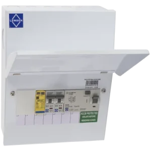 Lewden 268x210x109mm 40A 5 Modules EV Consumer Unit With Type B RCCB & Surge Protection