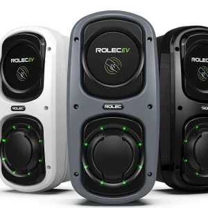 Wallpod EV Charger Single Phase Black With 5m Tethered Lead 1 x Type 2 Charging Socket Up To 7.4kW (32A) 1 x 32A 230V AC