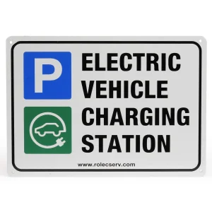 A5 Landscape Aluminium EV Parking Sign