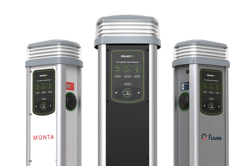 Rolec Quantum EV Charging Pedestal 3 Phase Black 2 x Type 2 (IEC 62196) Charging Sockets Up to 22kW (32A) per socket 1 x 63A 400V AC - Image 2