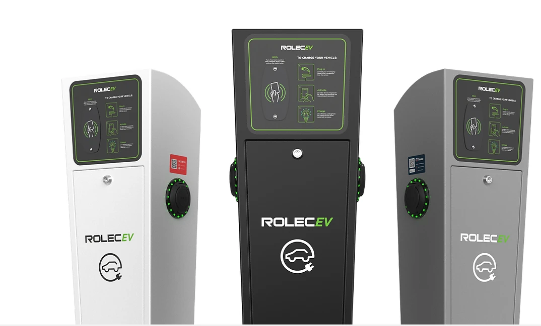 Rolec Autocharge EV Charging Pedestal 3 Phase Black 2 x Type 2 (IEC 62196) Charging Sockets Up To 22kW (32A) Per Socket 1 x 63A 400V AC - Image 2