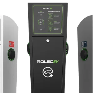 Autocharge EV Charging Pedestal 3 Phase White 2 x Type 2 (IEC 62196) Charging Sockets Up To 22kW (32A) Per Socket 1 x 63A 400V Ac