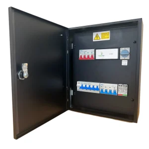 Three-phase connection unit with auto rest isolator and Type 2 SPD, suitable for 1 x 63A TPN load