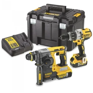 Drill Pack Combi and SDS Hammer with 2x 5Ah Batteries
